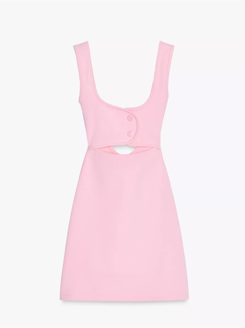 Zara Sleeveless Pink Cutout Mini Dress